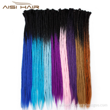 Aisi Hair 24 inch Handmade Dreadlocks Hair Extensions Synthetic Crochet Braid Hair For Women Hip-Hop
